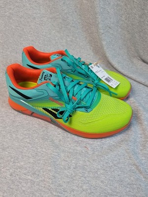 [100211606] MENS REEBOK NANO X4 Mens 11 Green Orange Training Lifting
