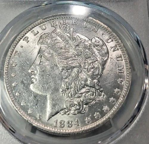 PCGS 1884 o Morgan AU55 Silver Dollar 90% Silver USA Coin #635