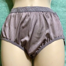 VTG SHINY SATIN Nylon HI CUT Panties SILKY SOFT VINTAGE GLOSS Panty SISSY 8 / XL