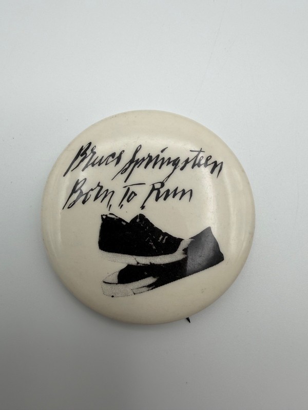 Vintage Bruce Springsteen Born To Run Pinback Button Columbia Records