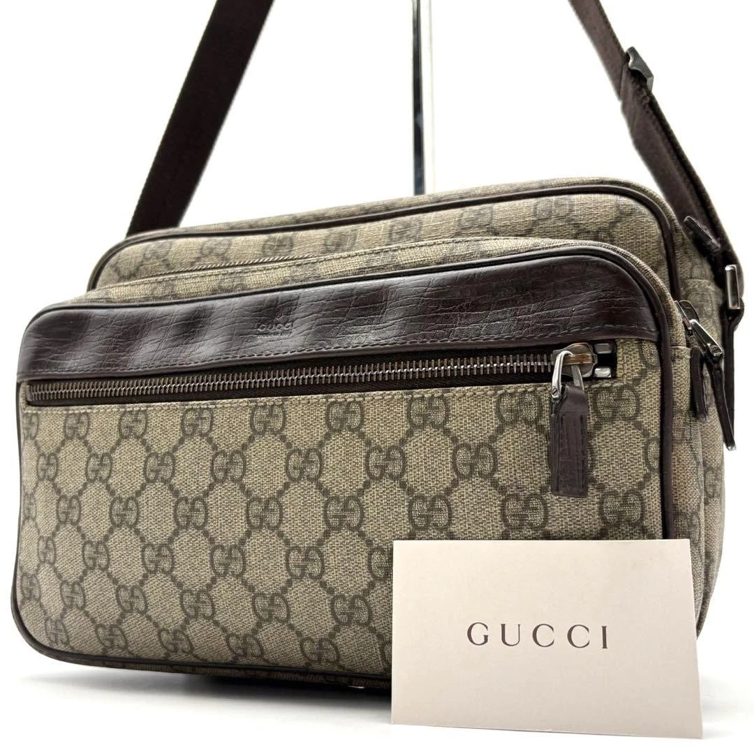 Sac à bandoulière GUCCI logo Gg cuir pvc gaufré
