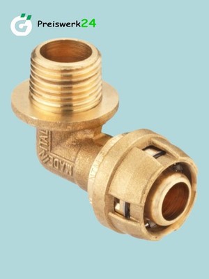 CORNAT Schraubfitting VRS, 90 ° WinkelMessing vernickelt, Ø 20x 3/4''AG °Nr:37