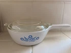 Vintage Corning Ware P-81-B Blue Cornflower 1 Pint Sauce Pan with Pyrex P81C Lid