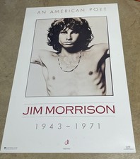 Vintage 1998 Jim Morrison AN AMERICAN POET 1943-1971 Doors 22  x34  AGE SPOTS