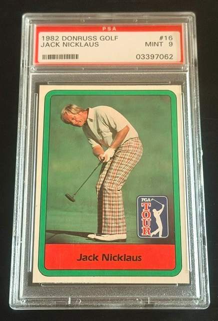 1982 DONRUSS GOLF #16 JACK NICKLAUS PSA 9 2ND YEAR HALL OF FAME