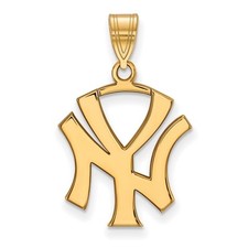 14k Yellow Gold Gold Major League Baseball New York Yankees N-Y Large Pendant