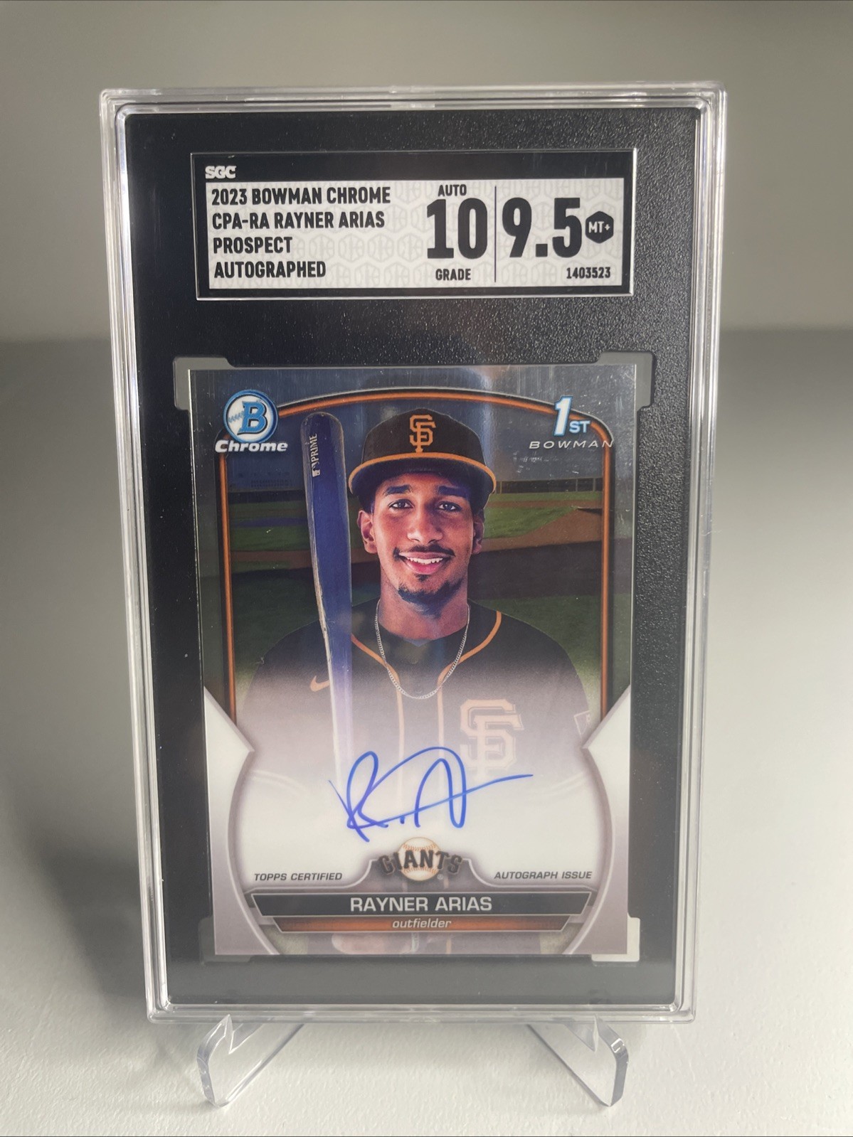 2023 Bowman Chrome 1st Rayner Arias Auto PSA 10 Gem Mint San Francisco Giants