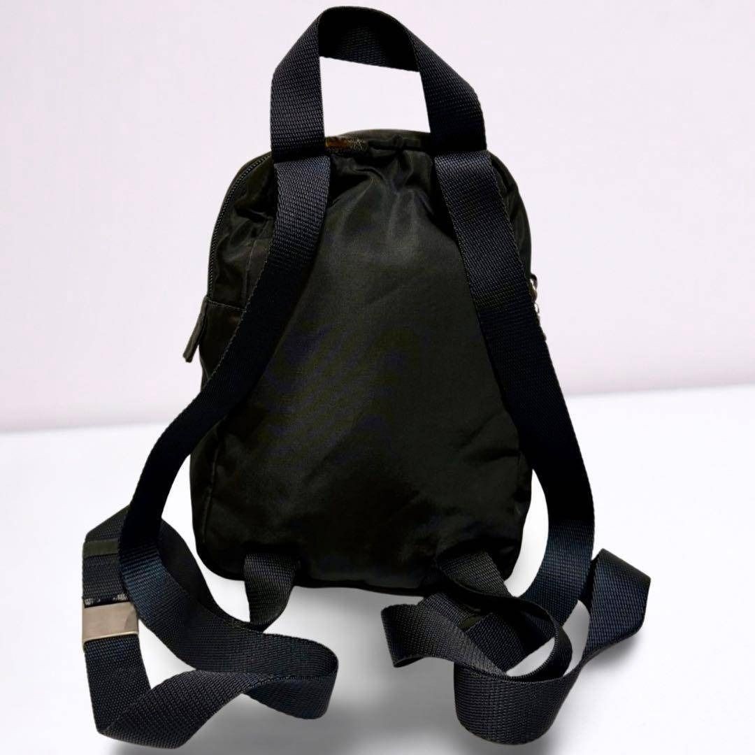 PRADA mini rucksack backpack triangular logo blac… - image 3