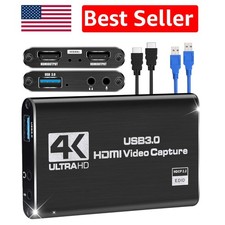 1080P60 HDMI Video Capture Card for Seamless Streaming 4K30 Pass-Through