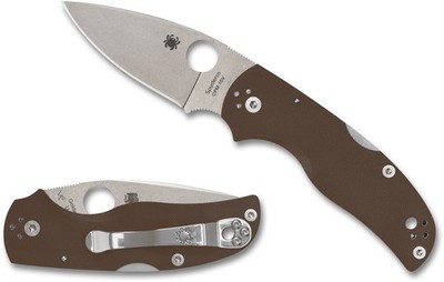 SPYDERCO Native 5, Brown G-10 Handles, CPM 15V Steel, Sprint Run C41GPBN15V5