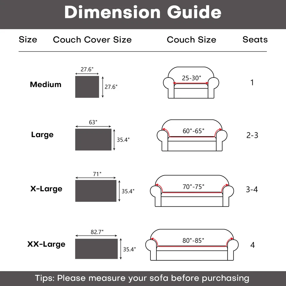 防水沙发套垫人造皮革截面沙发垫椅子2/3座 — 第 2/4 张图片