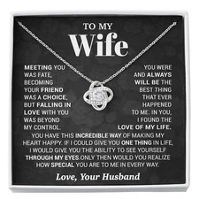 To My Wife Necklace, Meeting You Was Fate Love, Your Husband, Best Necklace 
