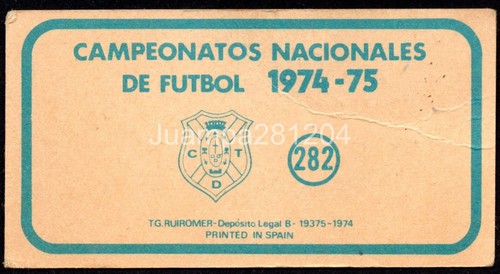 GILBERTO CAAMAÑO #282 TENERIFE LIGA 1974-75 CROMO RUIZ ROMERO 74/75 NUNCA PEGADO - Picture 2 of 3