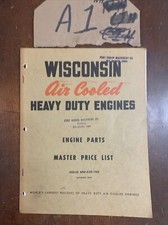 Old Wisconsin Heavy Duty Engines Master Price Engine Parts List MM236-162 10/62