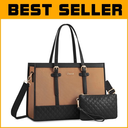Large Capacity Women's Laptop Tote with Detachable Clutch - Versatile Travel Bag - 第 1/10 張圖片