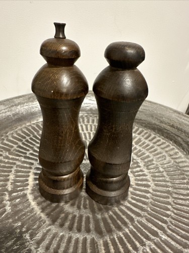 Vintage ZASSENHAUS Salt Pepper Grinder Wood (SALZ / PFEFFER) Germany 7 Inch - Picture 5 of 8