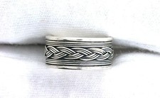 .925 Pure Solid Sterling Silver Knot Weave Band Ring Size SIZE 6.75 PSR261