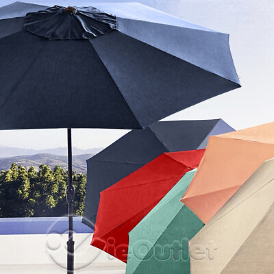 NEW 10' Aluminum Sunbrella Auto-Tilt Crank Patio Deck Commercial Market Umbrella