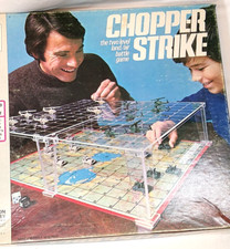 Vintage Chopper Strike Board Game Milton Bradley Military Strategy Complete