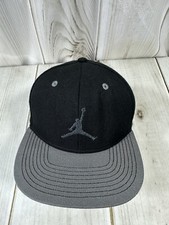 Nike Jordan Youth True Jumpman Embroidered Hat Black Gray Snapback