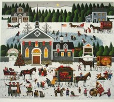 Charles Wysocki Churchyard Christmas 371250 W Cert