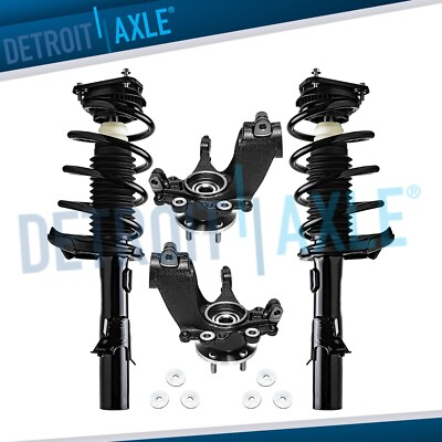 #ad #ad Front Steering Knuckles Hub Bearings Struts w Spring for 2012 2013 Ford Focus $375.69