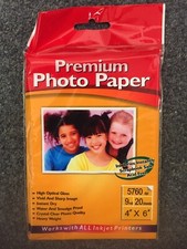NEW PREMIUM PHOTO PAPER 20 SHEETS 4" X 6" 9 MIL 5760 DPI HIGH OPTICAL GLOSS
