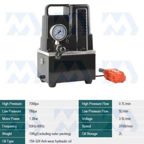 QQ-700 Portable Single Action Hydraulic Pump Dc 220v Electric Power Pack Manual - Picture 4 of 8