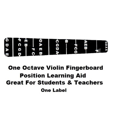 1 Violin Fiddle Fingerboard Fret Marker Label Fingering Chart 4/4