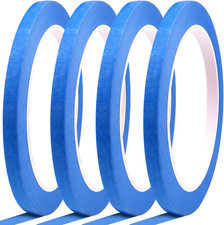 Blue Painters Tape 1/4 Inches X 30 Yards - Multi Surface Use - 120 Yards Total -