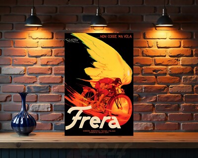 Frera Non Corre Ma Vola  Vintage Motorcycle Racing Sign  - 24''x16'' (60x40 cm)