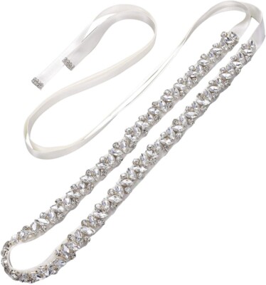 Silver Rose gold Bridal Belt with Rhinestone Wedding Belts Bridesmaid Dress  Sash | eBay