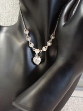 Sterling Silver Crystal Heart Necklace