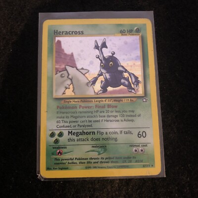 Heracross 6/111 Unlimited Neo Genesis Holo Rare Vintage Pokmon Card LP - MP | eBay Heracross 6/111 Unlimited Neo Genesis Holo Rare Vintage Pokmon Card LP - MP | eBay