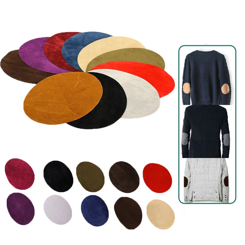 2/10Pcs Suede Leather Iron-on Oval Elbow Knee Patches DIY Repair Sewing Applique - Image 4 of 4
