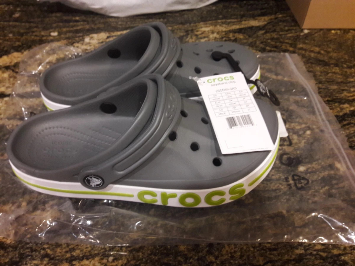 NEW Womens Crocs Bayaband Volt Green Clog Shoes size 8