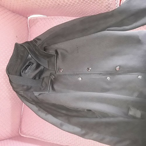 Sean John Poly Suede Jacket Adult M Black Full Buttons Mens - Picture 2 of 4