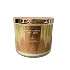 Bath & Body Works Goldenberry Mistletoe Scented 3 Wick Candle 14.5 oz
