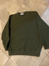 Stone Island Sweatshirt Mens Large Dark Green Crew Neck Pullover