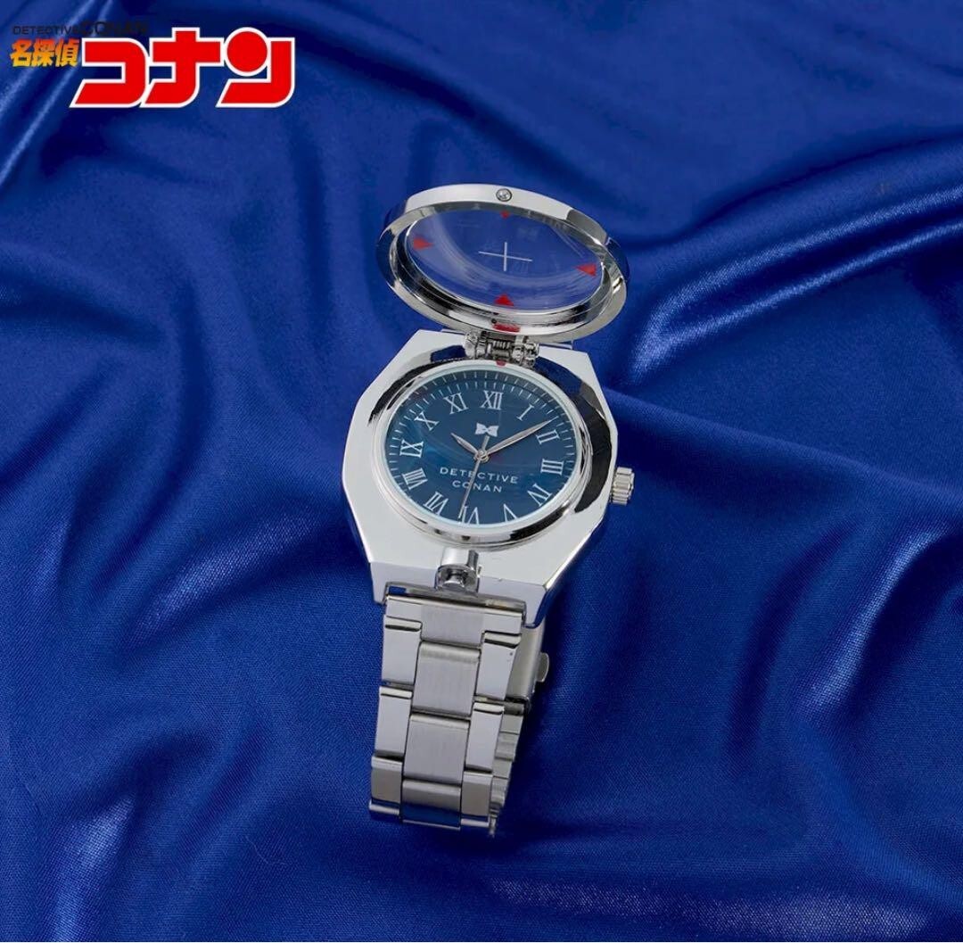 DETECTIVE CONAN 腕時計 青色ダイヤル Detective Conan Platinum Zakka Wrist Watch type Anesthesia Gun
