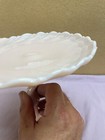 Nude clamshell Compote In Opalescent Pink Milk Glass Figurine Stand vintage — photo 10