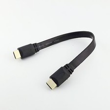 HDMI-compatible Male to Male Plug Flat Audio Video Cable Cord for HDTV 1080P 1FT
