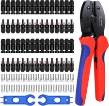 10 Pair Solar Crimp Tool Connector Spanner PV Crimper Wire Stripper Crimping Kit