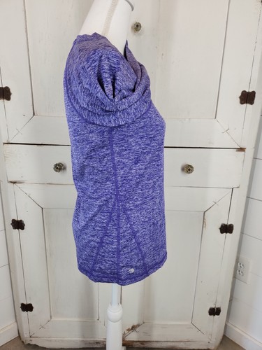 Womens Ideology Purple Heathered Long Sleeve Athletic Top Sz SM Workout Shirt - Picture 5 of 6