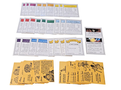 Monopoly Wizard of Oz Edition Replacement Deed Cards, Chance & Community Cards