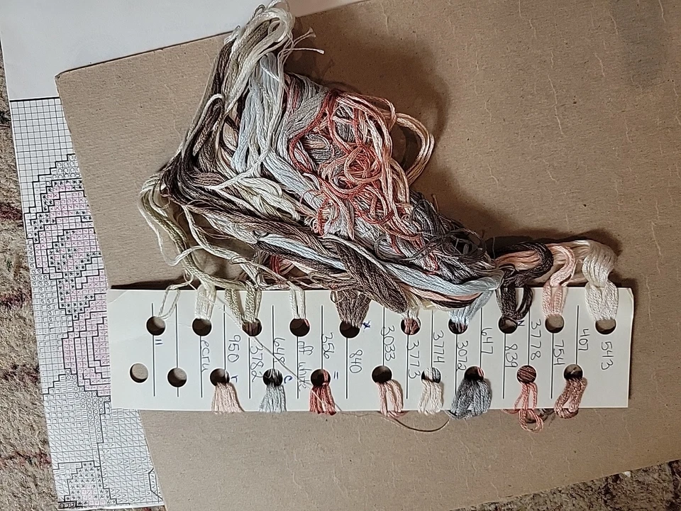 Iniciado Sábado Noche Post Brazo de Afecto Niña Gato Punto de Cruz Kit Foto 4 de 4