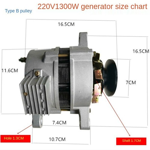 220V 800W/1300W/1500W piccoli generatori magnete permanente nucleo rame brushless - Foto 8 di 10