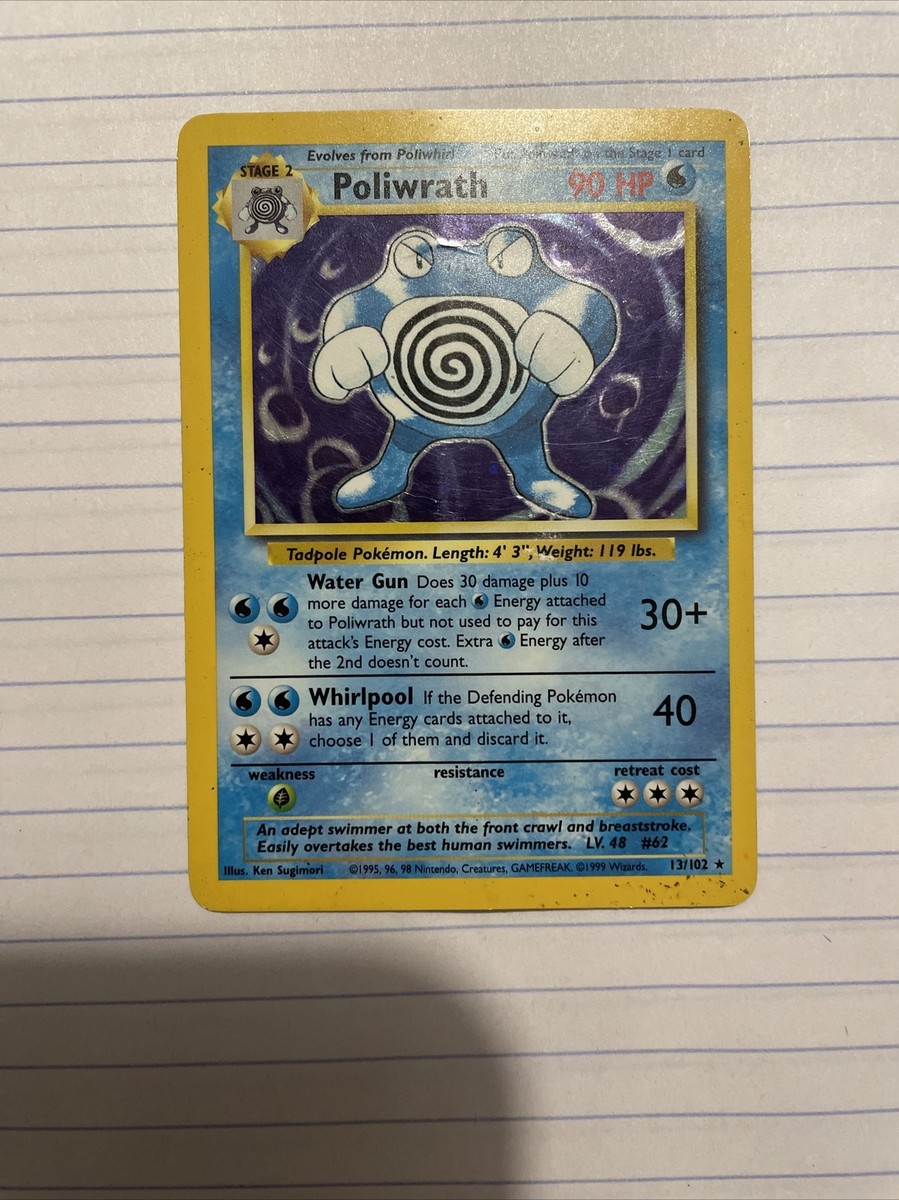 Pokémon TCG Poliwrath Base Set 13/102 Holo Unlimited Holo Rare | eBay