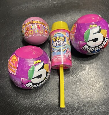 1-Pikmi Pop 2-Zuru 5 Surprise And  1-Suprizamals New Never Opened Lot Of 4