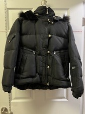 Nwot Nils Ski Jacket Black Thermolite Waterproof Size 10 Detachable Hoodie